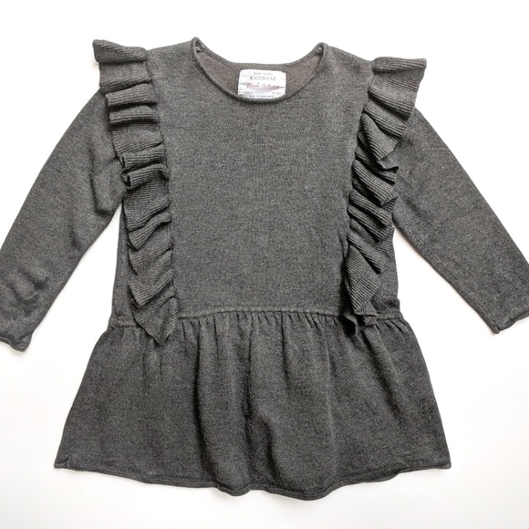 girls gray sweater dress